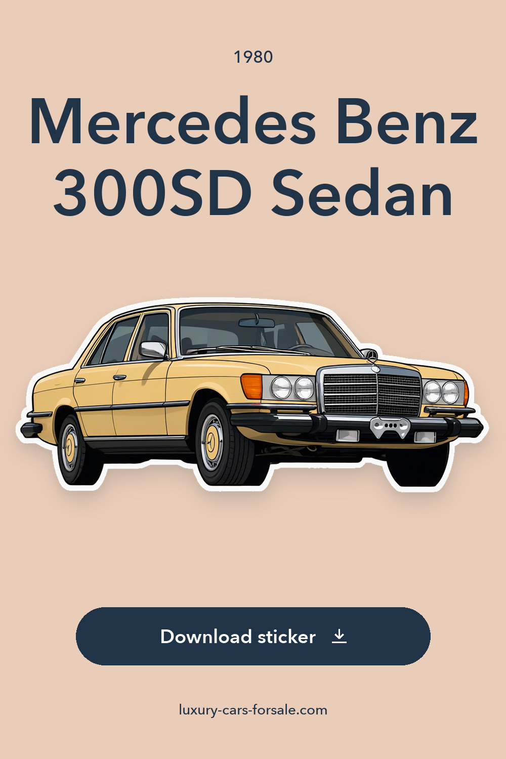 1980 Mercedes Benz 300SD Sedan sticker preview