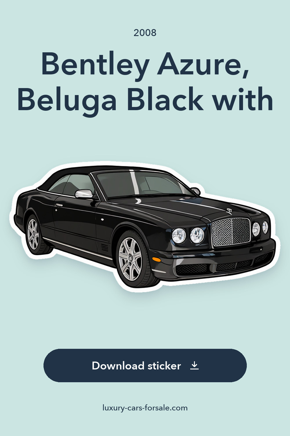 2008 Bentley Azure, Beluga Black with 24699 Miles sticker preview