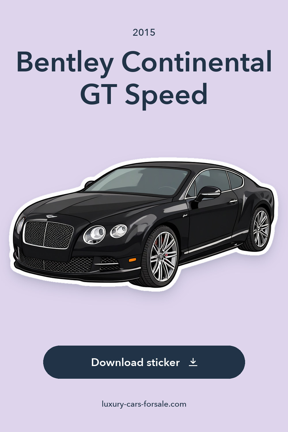 2015 Bentley Continental GT Speed sticker preview